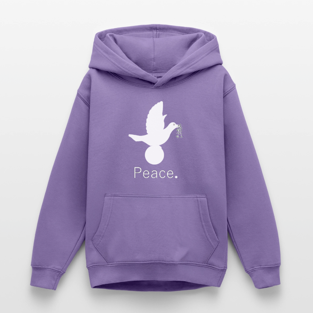 Sweat à capuche Ado_peaceblanc - lavande