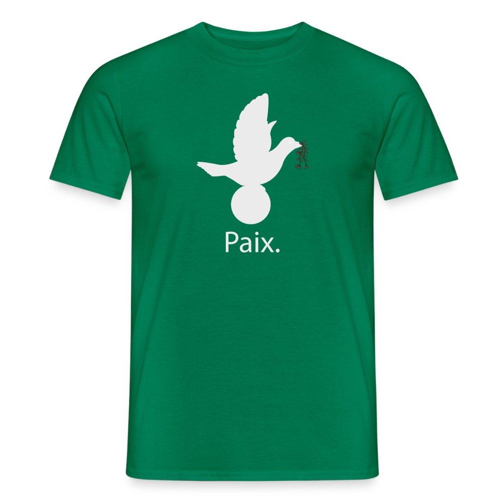 T-shirt Homme Paix blanc - Lusoquot - vert
