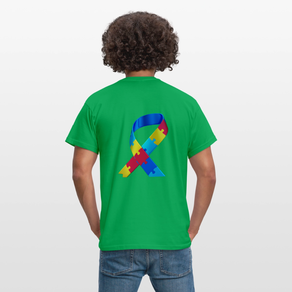 T-shirt Homme -journeemondiale trisomie 21 mars- Peace jaune - vert