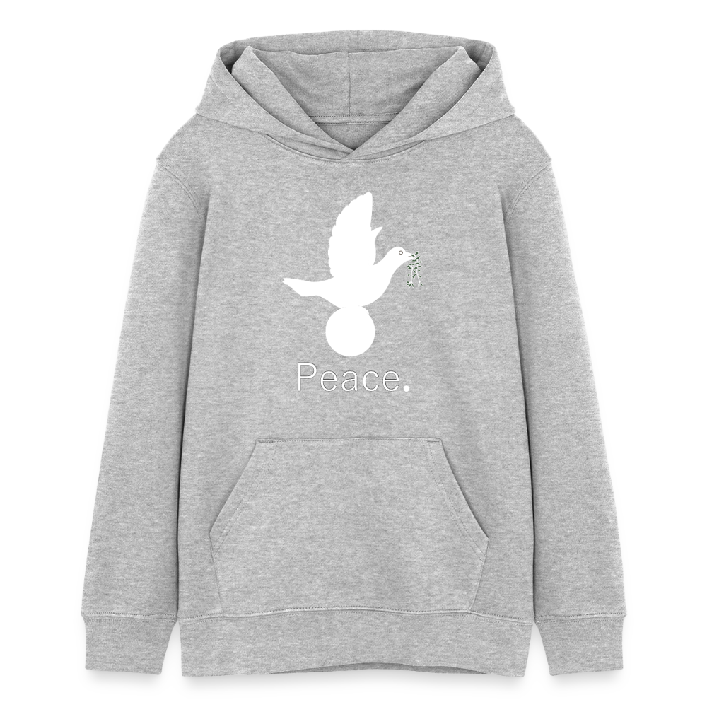 Sweat à capuche bio Mini Cruiser Stanley/Stella Ado_peaceblanc - gris chiné