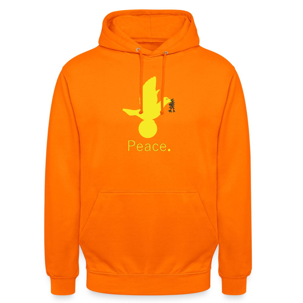 Sweat-shirt à capuche unisexe Peace jaune Lusoquot - orange