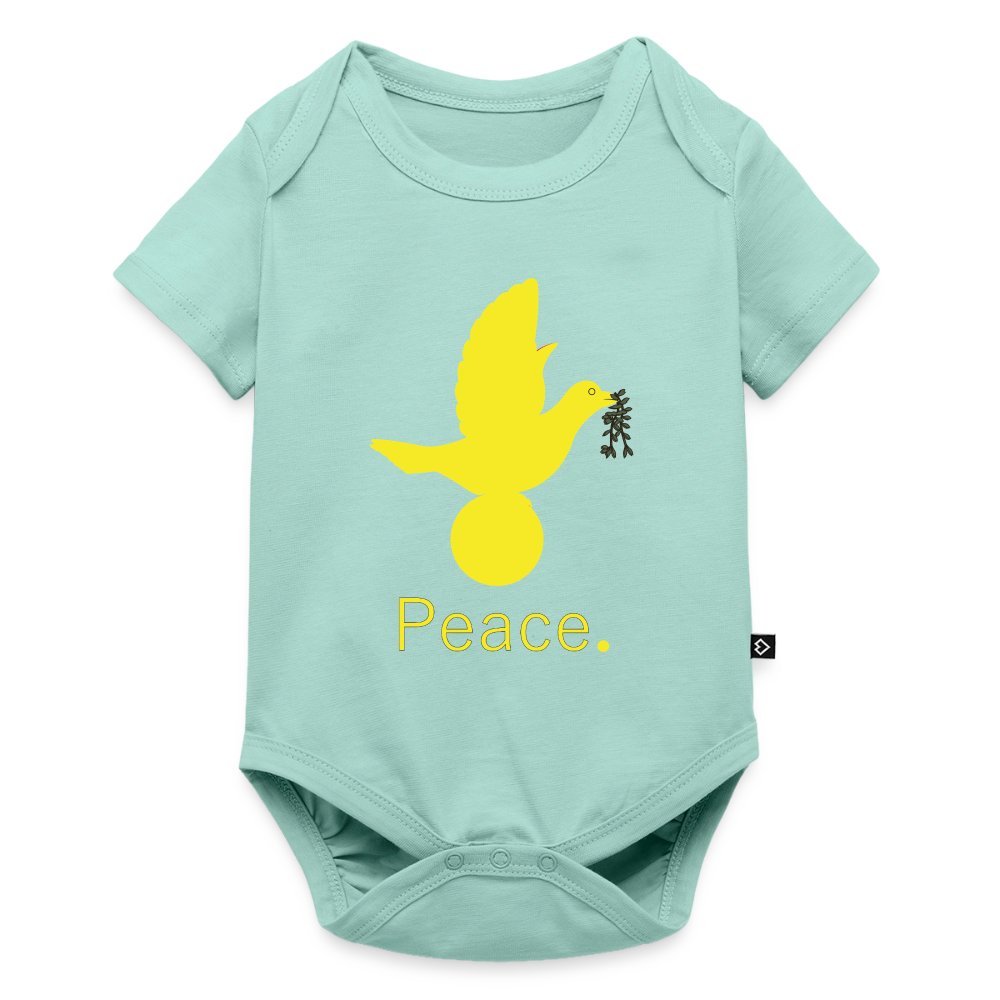 Body Bébé bio manches courtes_peacejaune - menthe 