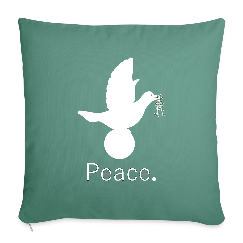 Coussin et housse de 45 x 45 cm - vert sapin