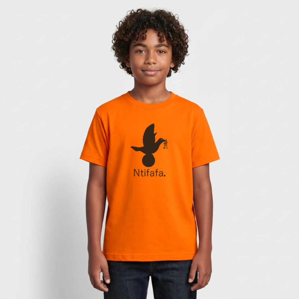 T-shirt Ado Ntifafa noir - Lusoquot - orange