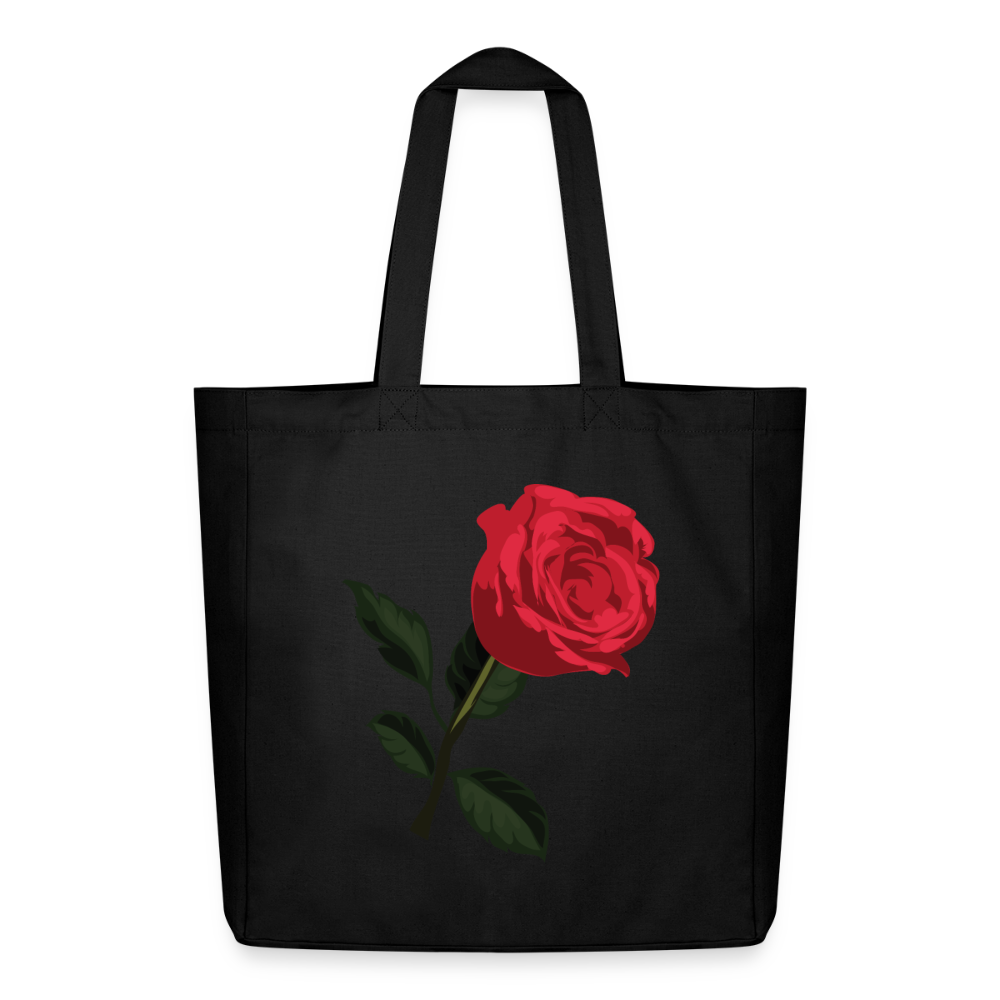 Tote bag Stanley/Stella Midweight recyclé_peacerouge_fleurlarose - noir