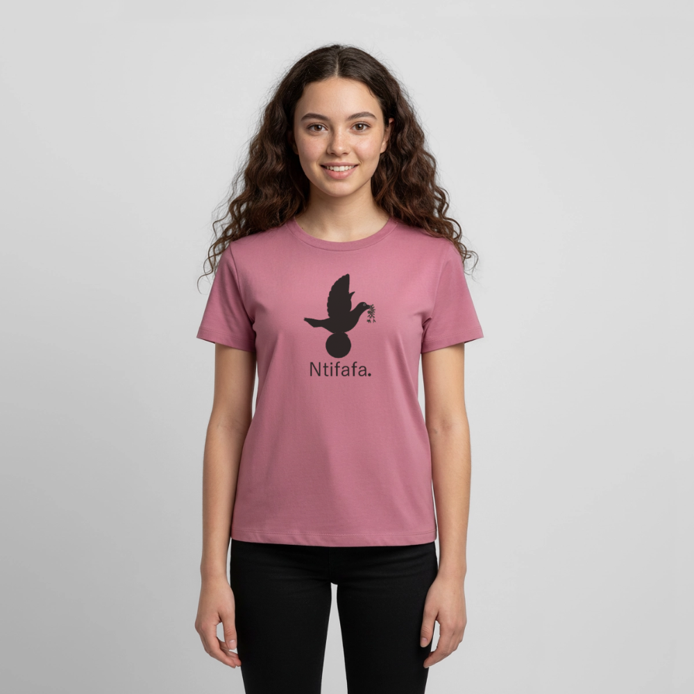T-shirt Premium Ado Ntifafa noir - Lusoquot - mauve