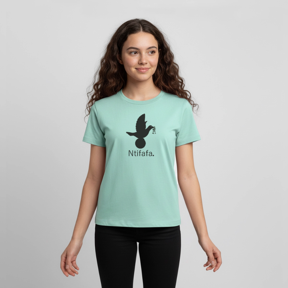 T-shirt Premium Ado Ntifafa noir - Lusoquot - menthe 