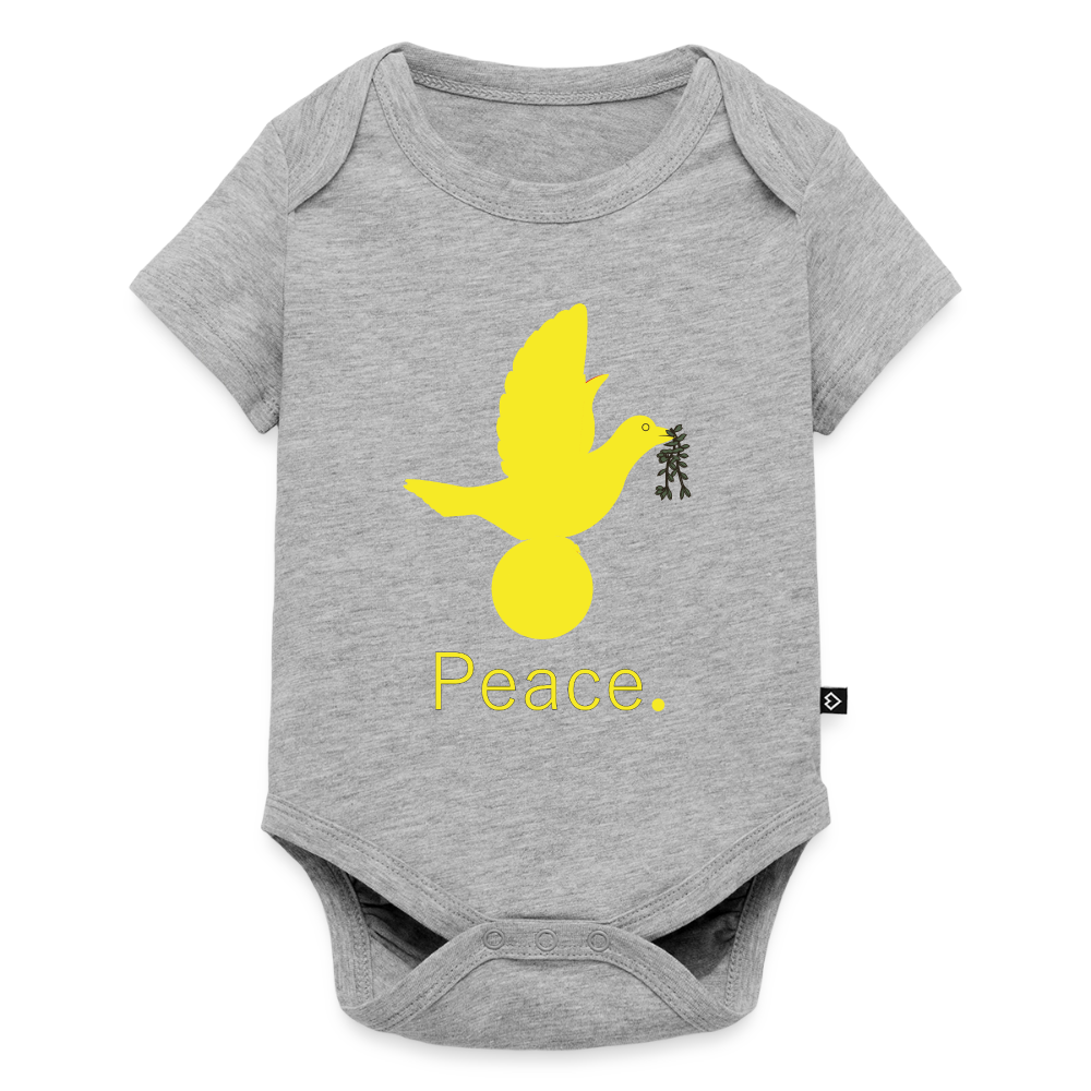 Body Bébé bio manches courtes_peacejaune - gris chiné
