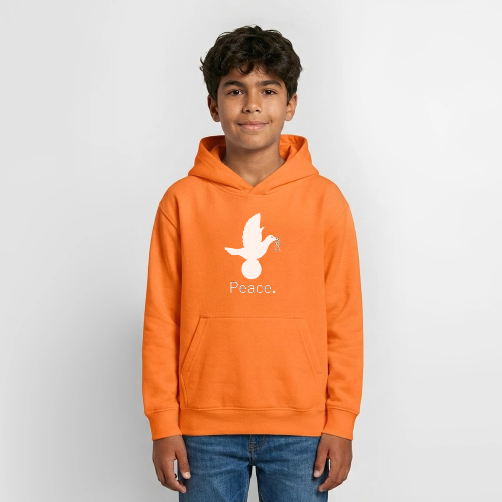 Sweat à capuche Ado_peaceblanc - orange