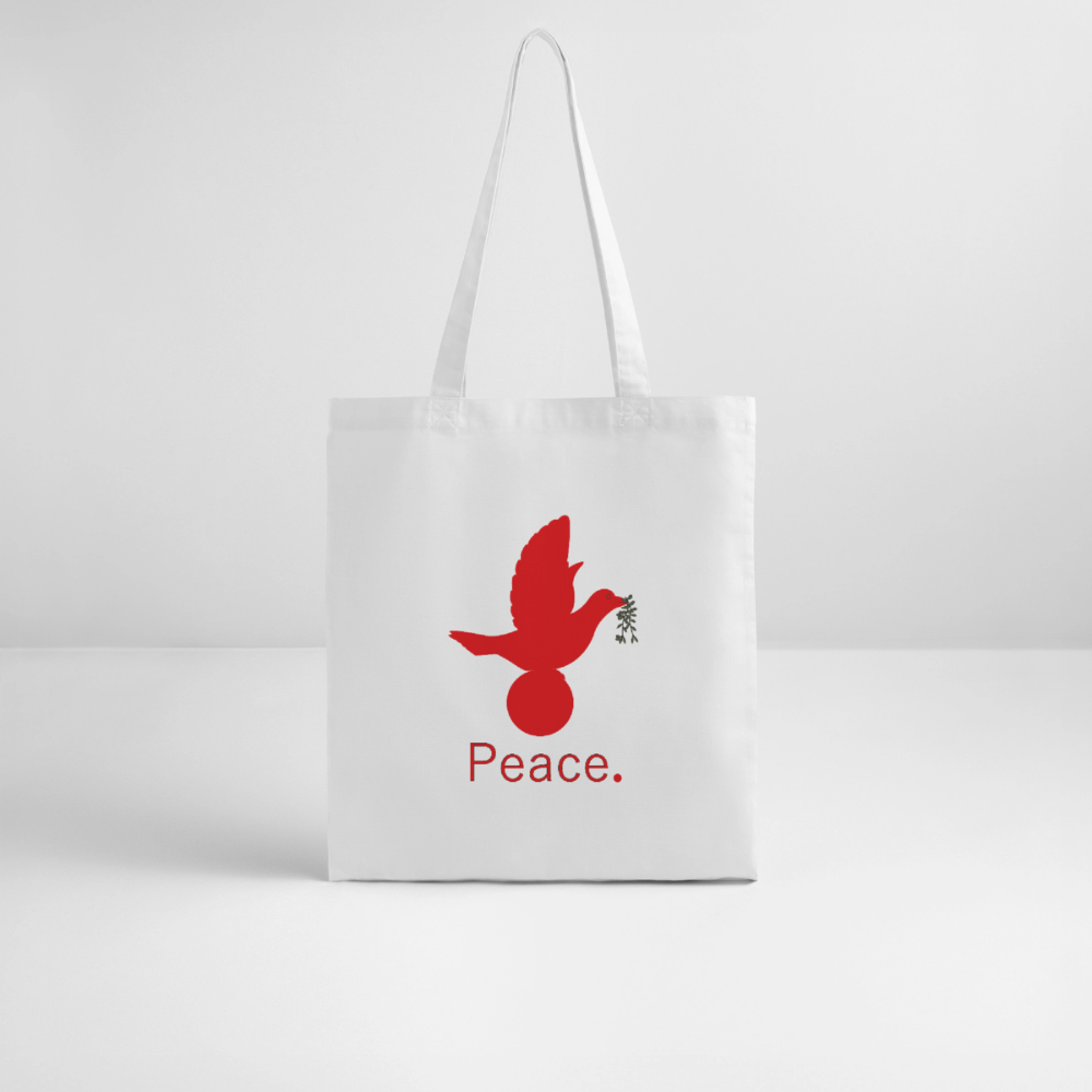 Tote bag bio Stanley/Stella Peace rouge - Lusoquot - blanc