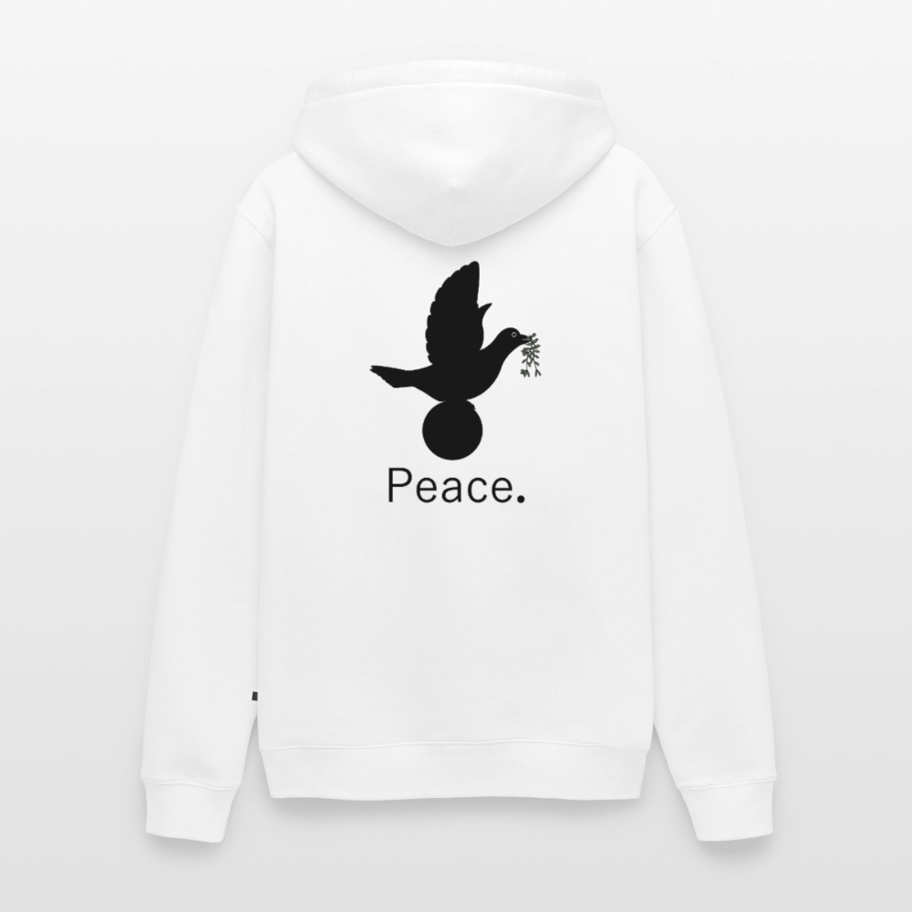 Sweat-shirt à capuche Premium pour hommes Peace and joy Peace noir - Lusoquot - blanc