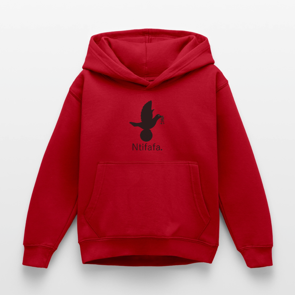Sweat à capuche Enfant Ntifafa noir - Lusoquot - rouge