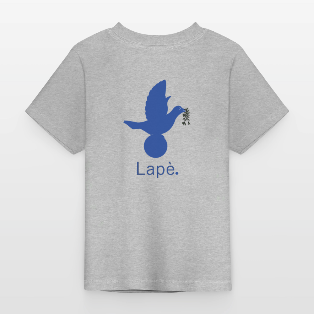 T-shirt Bébé anniversaire 2ans Paix bleu - Lusoquot - gris chiné