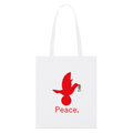Tote bag bio Stanley/Stella Peace rouge - Lusoquot - blanc