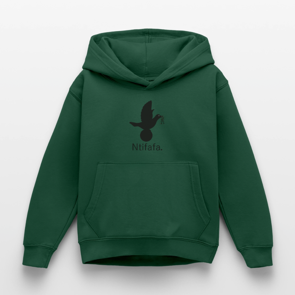 Sweat à capuche Enfant Ntifafa noir - Lusoquot - vert bouteille