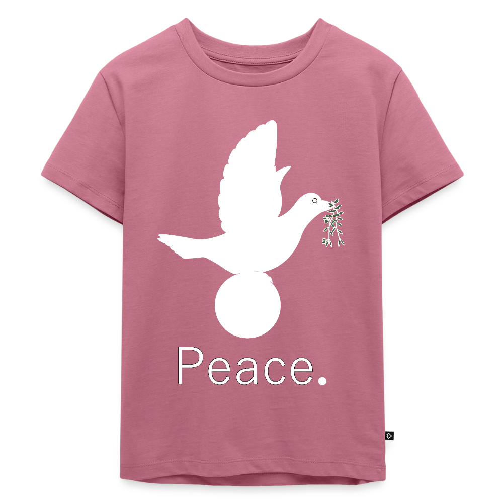 T-shirt Premium Enfant_peaceblanc - mauve