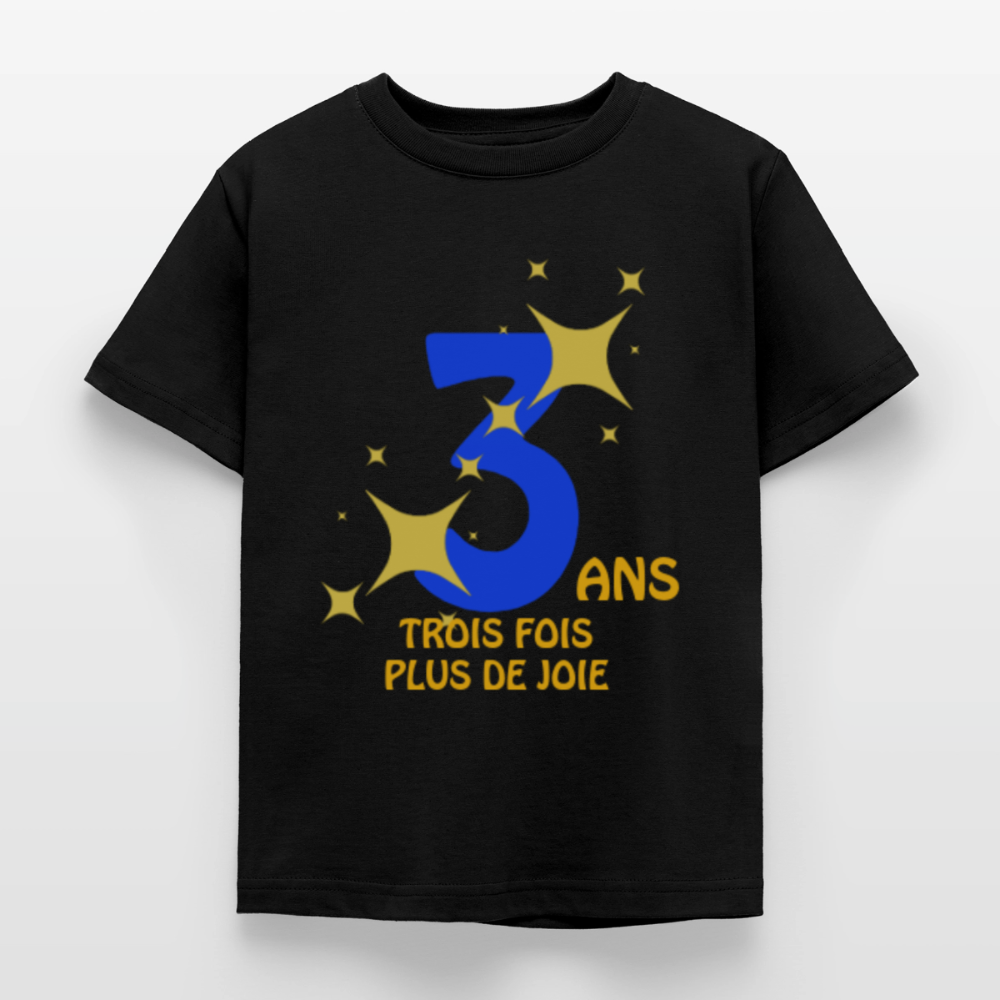 T-shirt Enfant anniversaire Lapè bleu - Lusoquot - noir