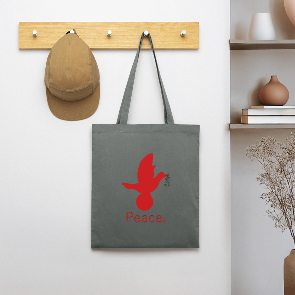 Tote bag bio Stanley/Stella Peace rouge - Lusoquot - charbon