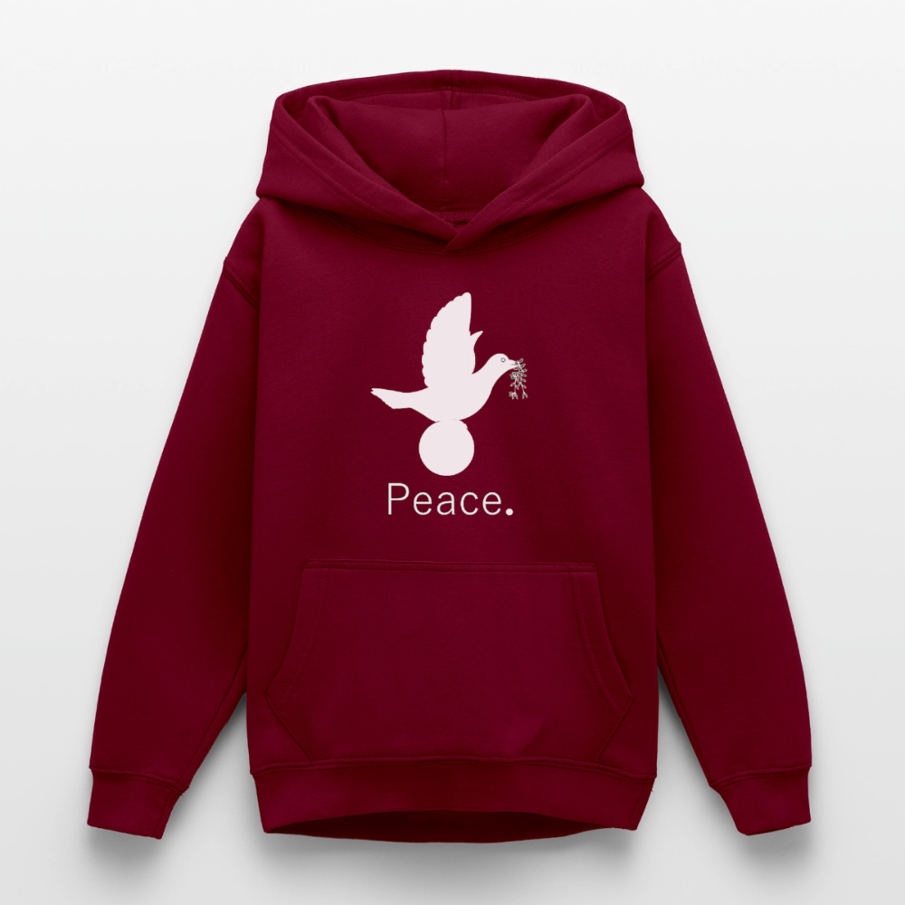 Sweat à capuche Ado_peaceblanc - bordeaux