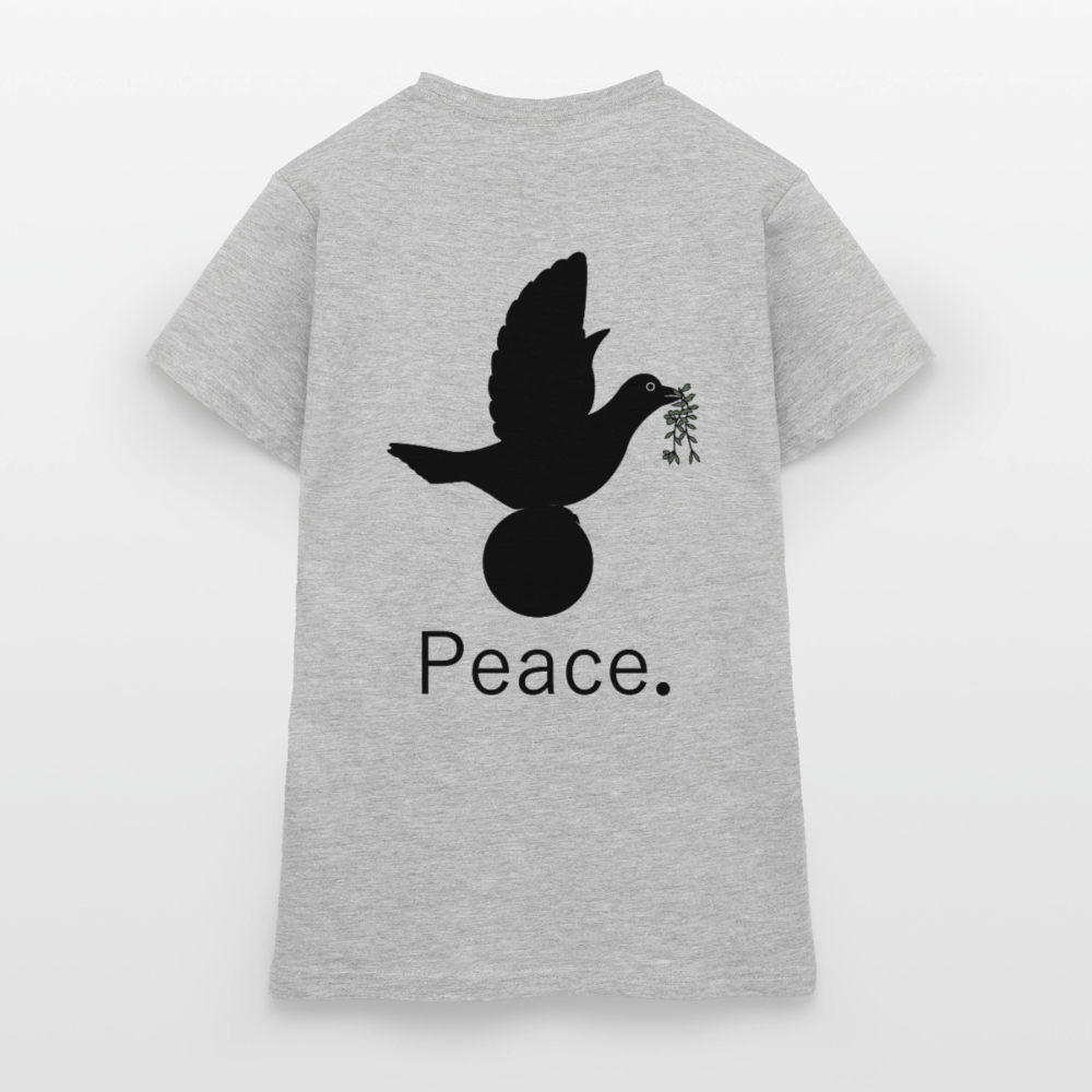 T-shirt Femme I love you to moon and back Peace noir - Lusoquot - gris chiné