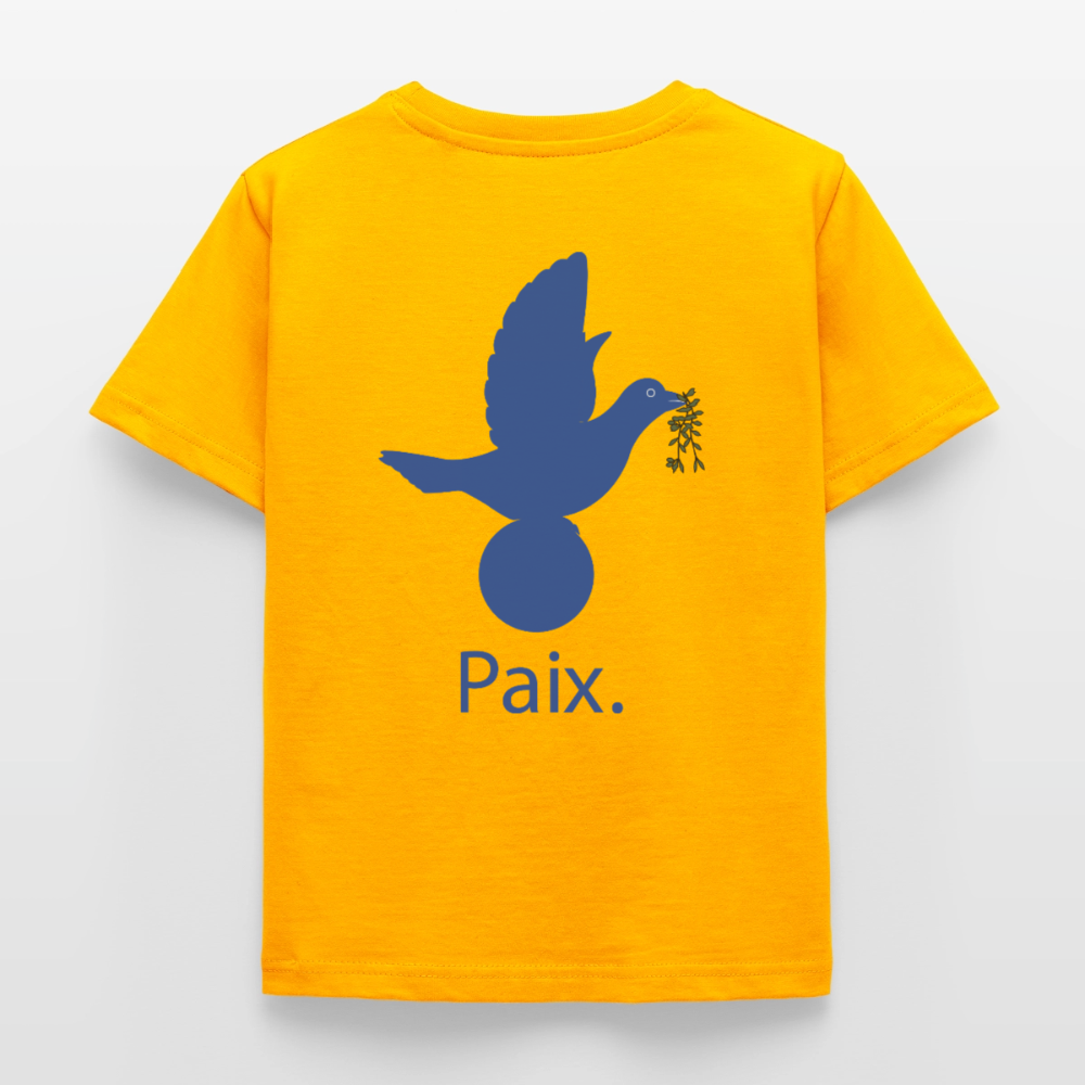T-shirt Enfant anniversaire 3 ans  Paix bleu - Lusoquot - or