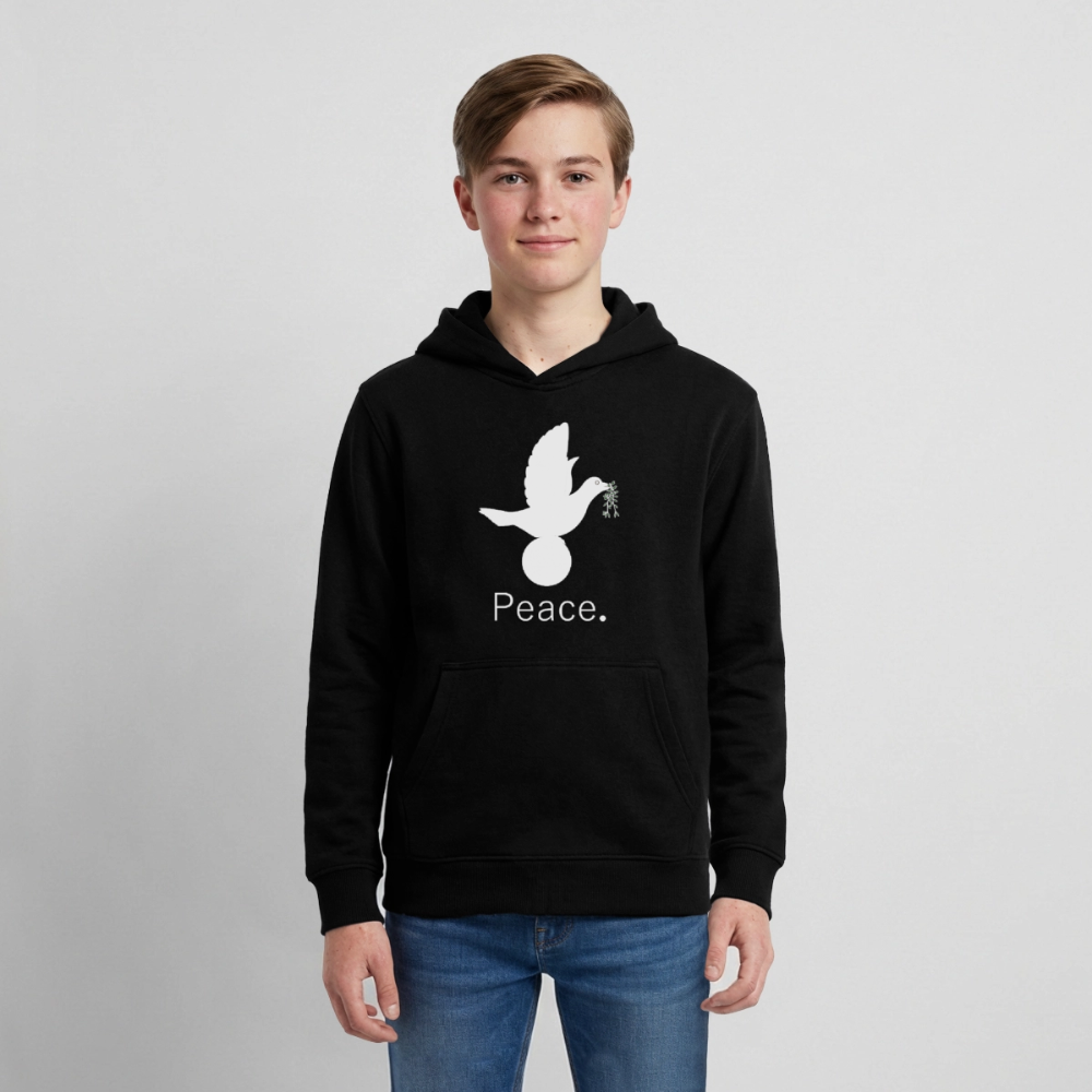 Sweat à capuche bio Mini Cruiser Stanley/Stella Ado_peaceblanc - noir