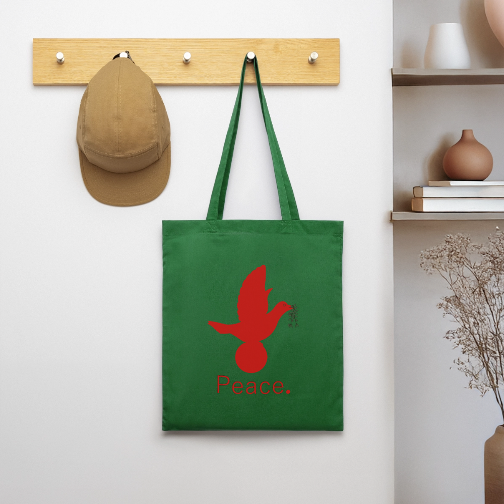 Tote Bag Peace rouge - Lusoquot - vert sapin