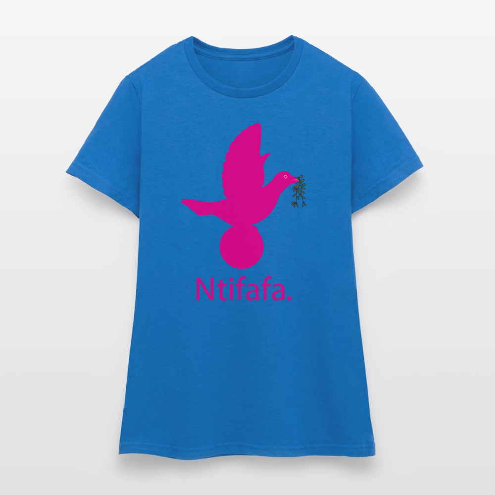 T-shirt Femme_ntifafa_rose - bleu royal