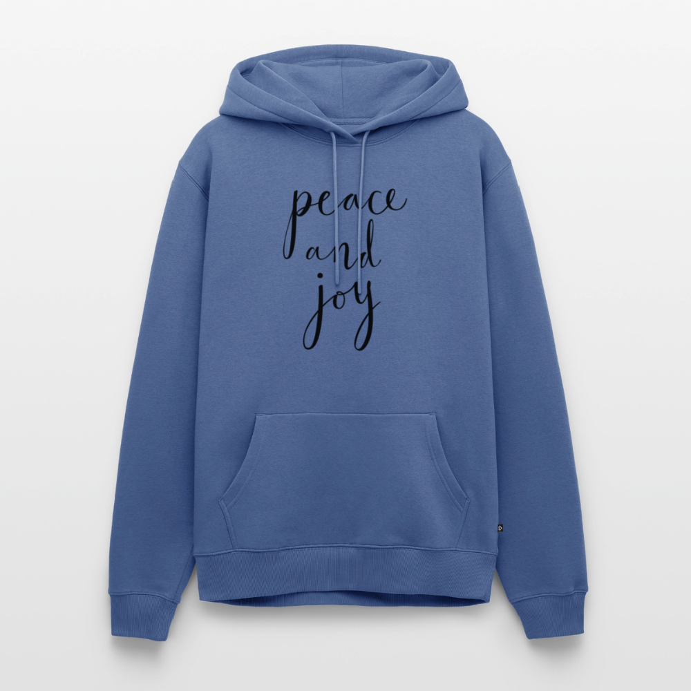 Sweat-shirt à capuche Premium pour hommes Peace and joy Peace noir - Lusoquot - bleu pigeon