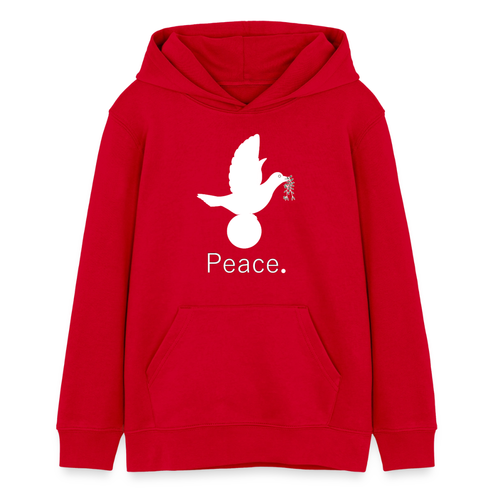 Sweat à capuche bio Mini Cruiser Stanley/Stella Ado_peaceblanc - rouge
