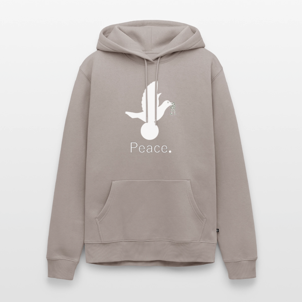Sweat-shirt à capuche Premium pour hommes_peace_blanc - taupe