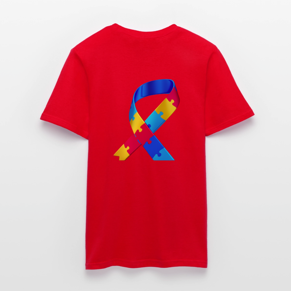 T-shirt Homme -journeemondiale trisomie 21 mars- Peace jaune - rouge