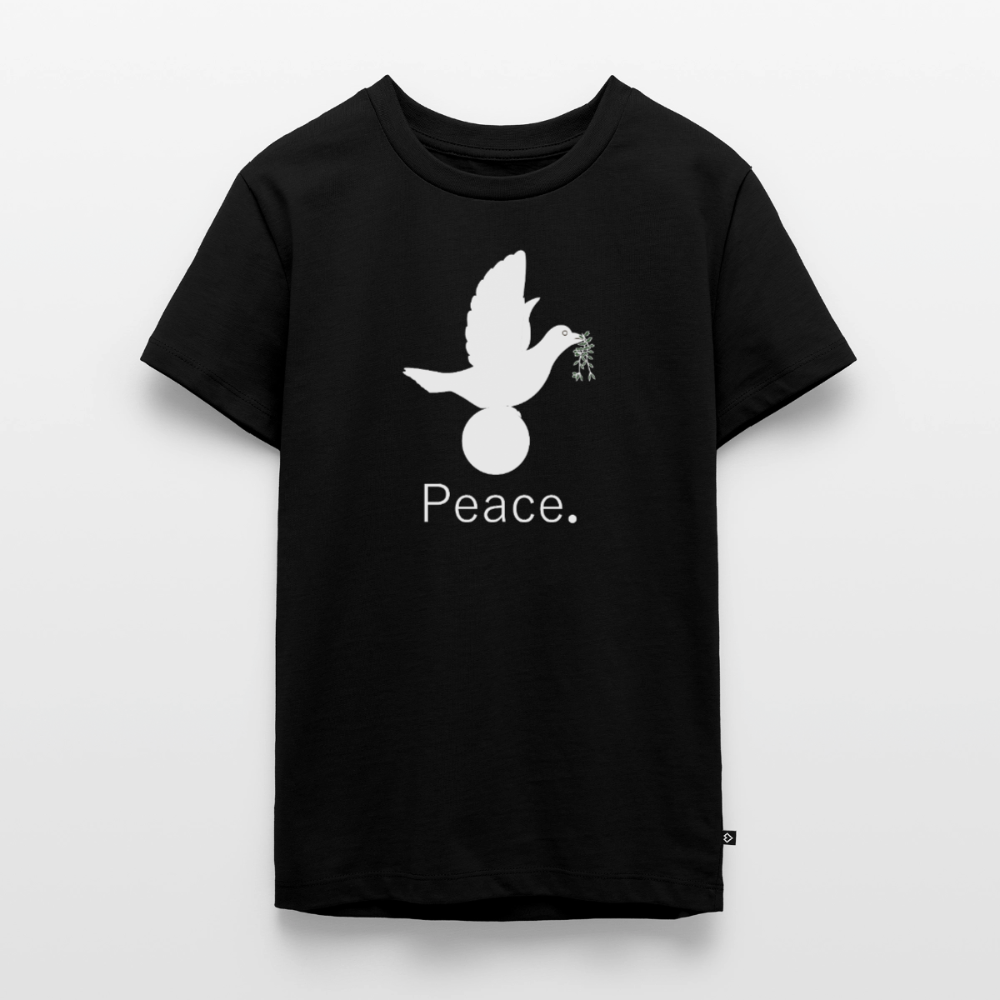 T-shirt Premium Ado Peace blanc Lusoquot - noir