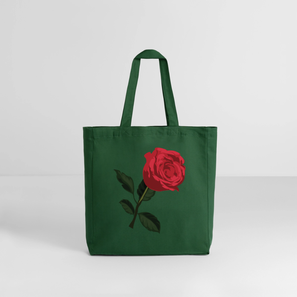 Tote bag Stanley/Stella Midweight recyclé_peacerouge_fleurlarose - vert bouteille