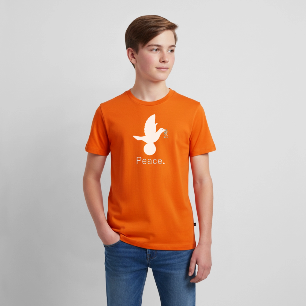 T-shirt Premium Ado Peace blanc Lusoquot - orange 
