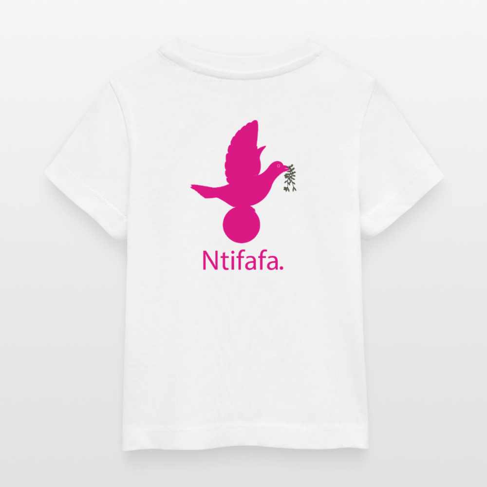 T-shirt bébé bio Stanley/Stella anniaversaire 2 ans Ntifafa rose - Lusoquot - blanc