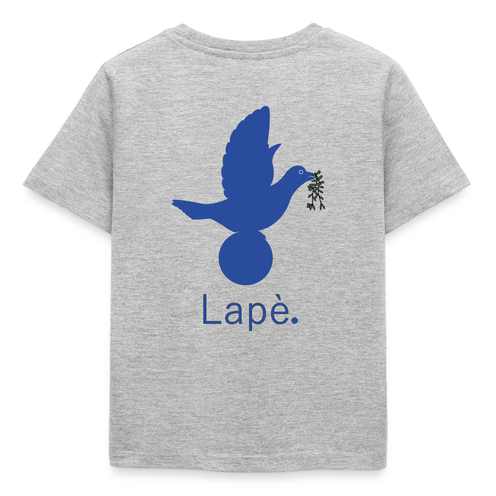 T-shirt Enfant anniversaire Lapè bleu - Lusoquot - gris chiné