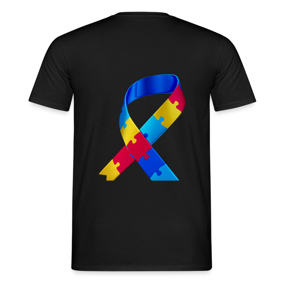 T-shirt Homme -journeemondiale trisomie 21 mars- Peace jaune - noir