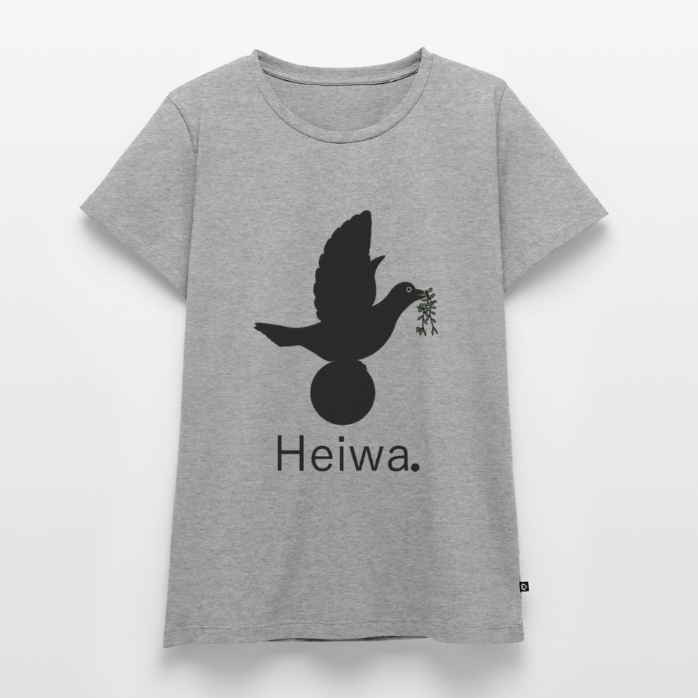 T-shirt Premium Femme Heiwa noir - Lusoquot - gris chiné