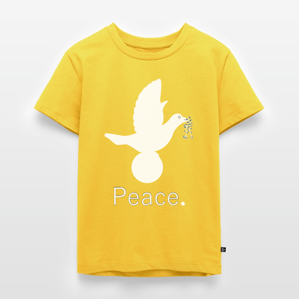 T-shirt Premium Enfant_peaceblanc - jaune soleil