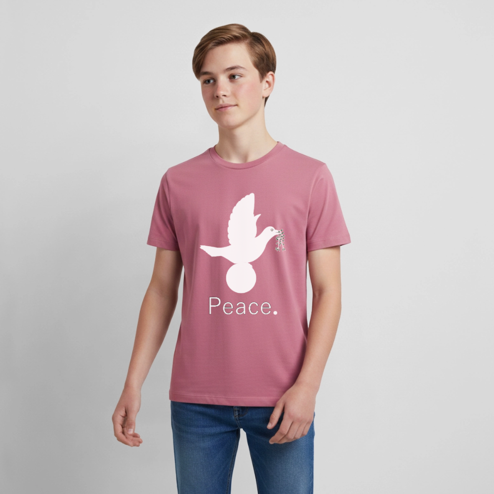 T-shirt Premium Ado_peaceblanc - mauve
