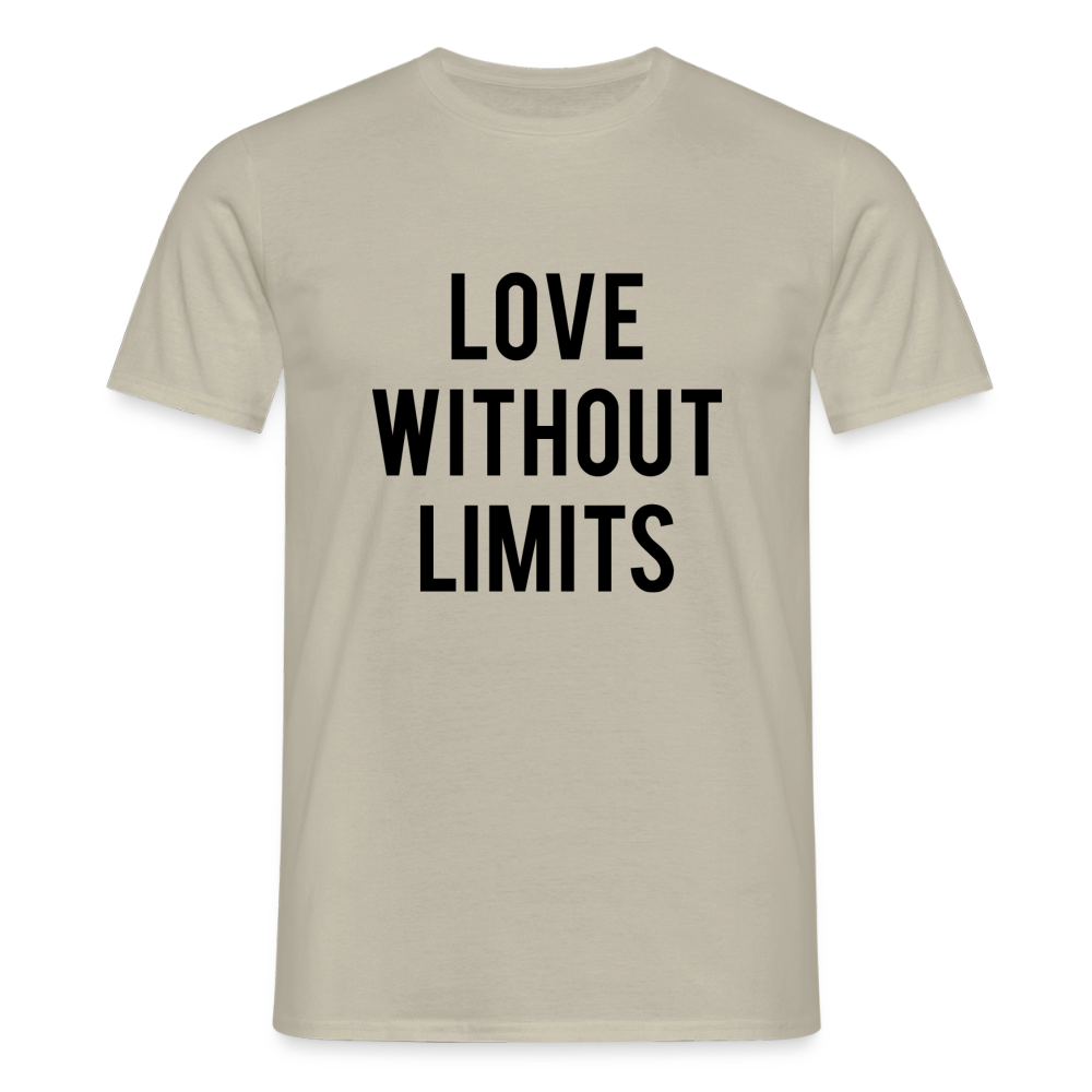 Men's T-Shirt_peace_noir - sand beige