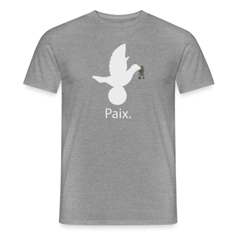 T-shirt Homme Paix blanc - Lusoquot - graphite chiné