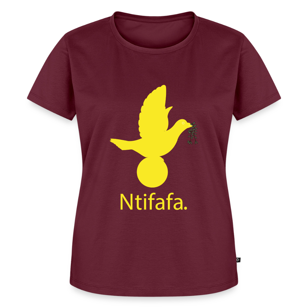 T-shirt Premium Femme Ntifafa jaune - Lusoquot - bourgogne