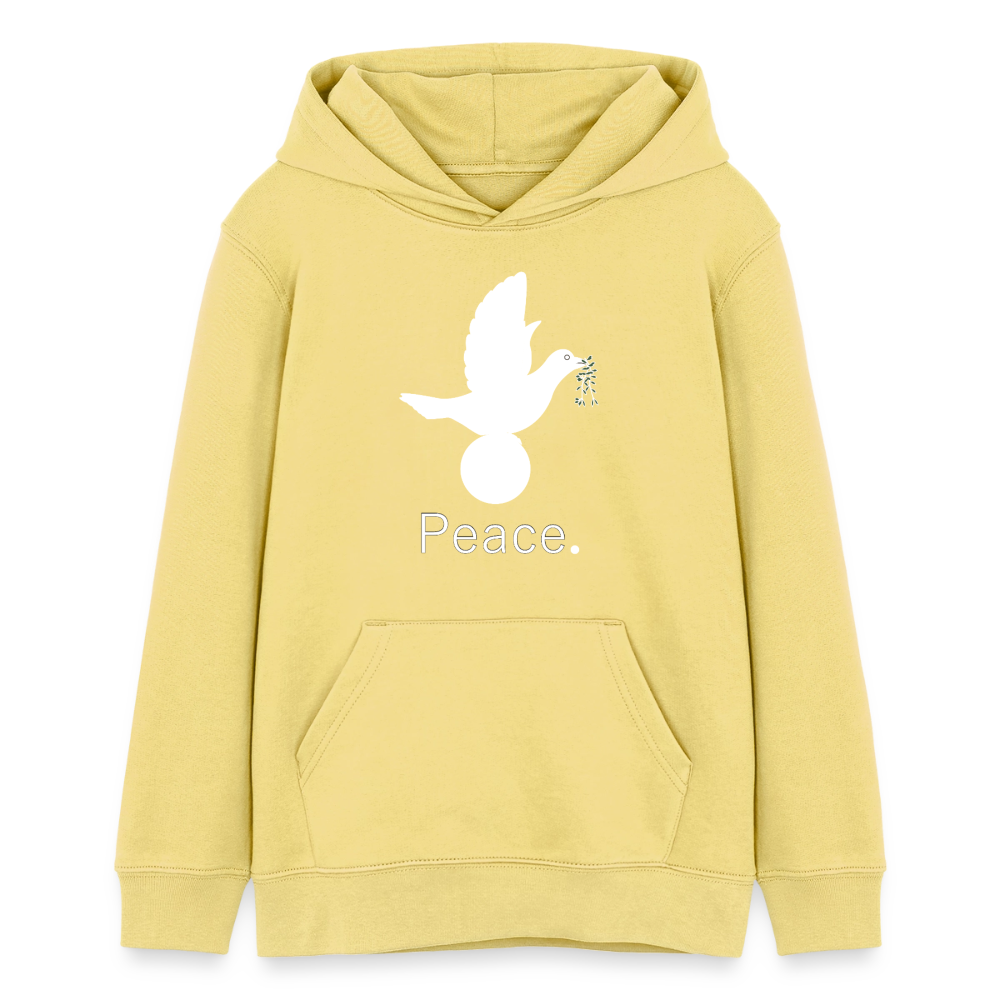Sweat à capuche bio Mini Cruiser Stanley/Stella Ado_peaceblanc - jaune viva 