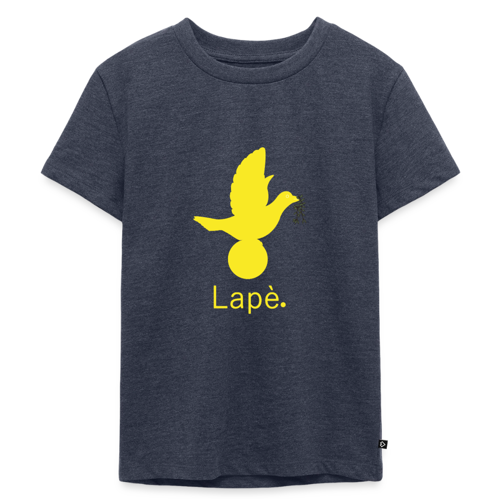 T-shirt Premium Enfant Lapè jaune - Lusoquot - bleu jeans 