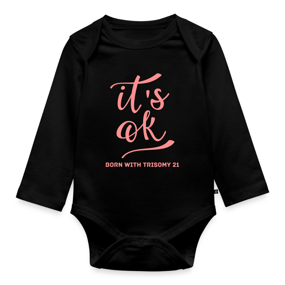 Body Bébé bio manches longues_peacerose - noir