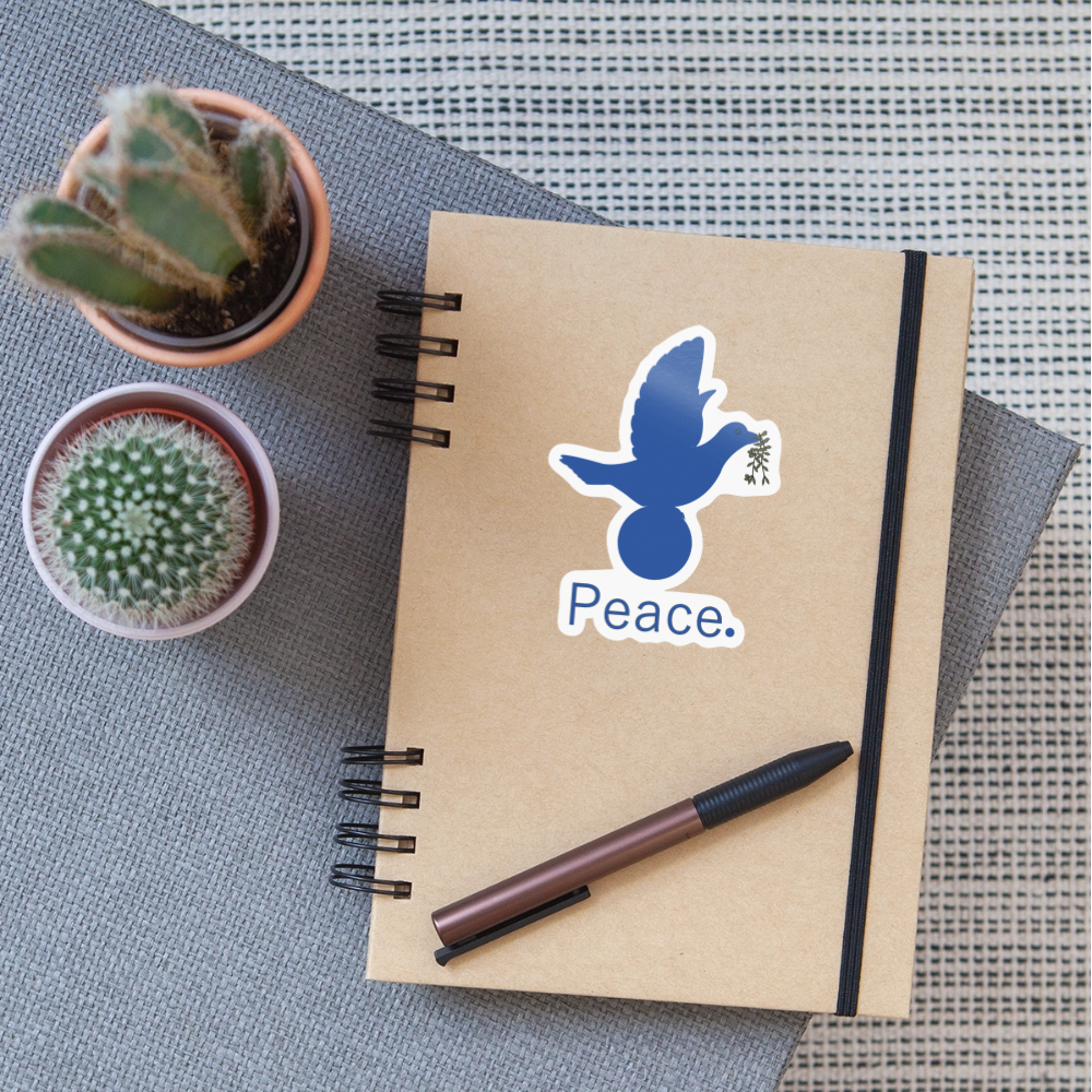 Autocollant_peacebleu - blanc brillant