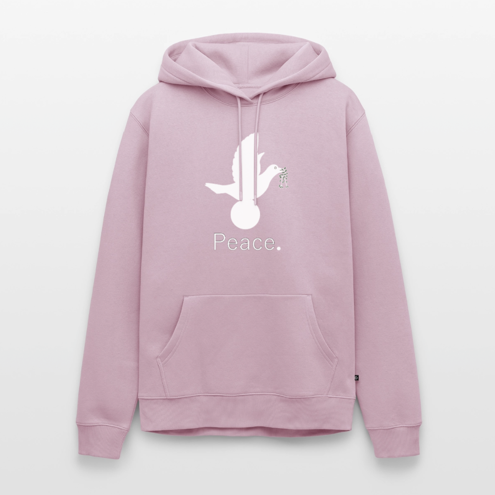 Sweat-shirt à capuche Premium pour hommes_peace_blanc - rose poudré