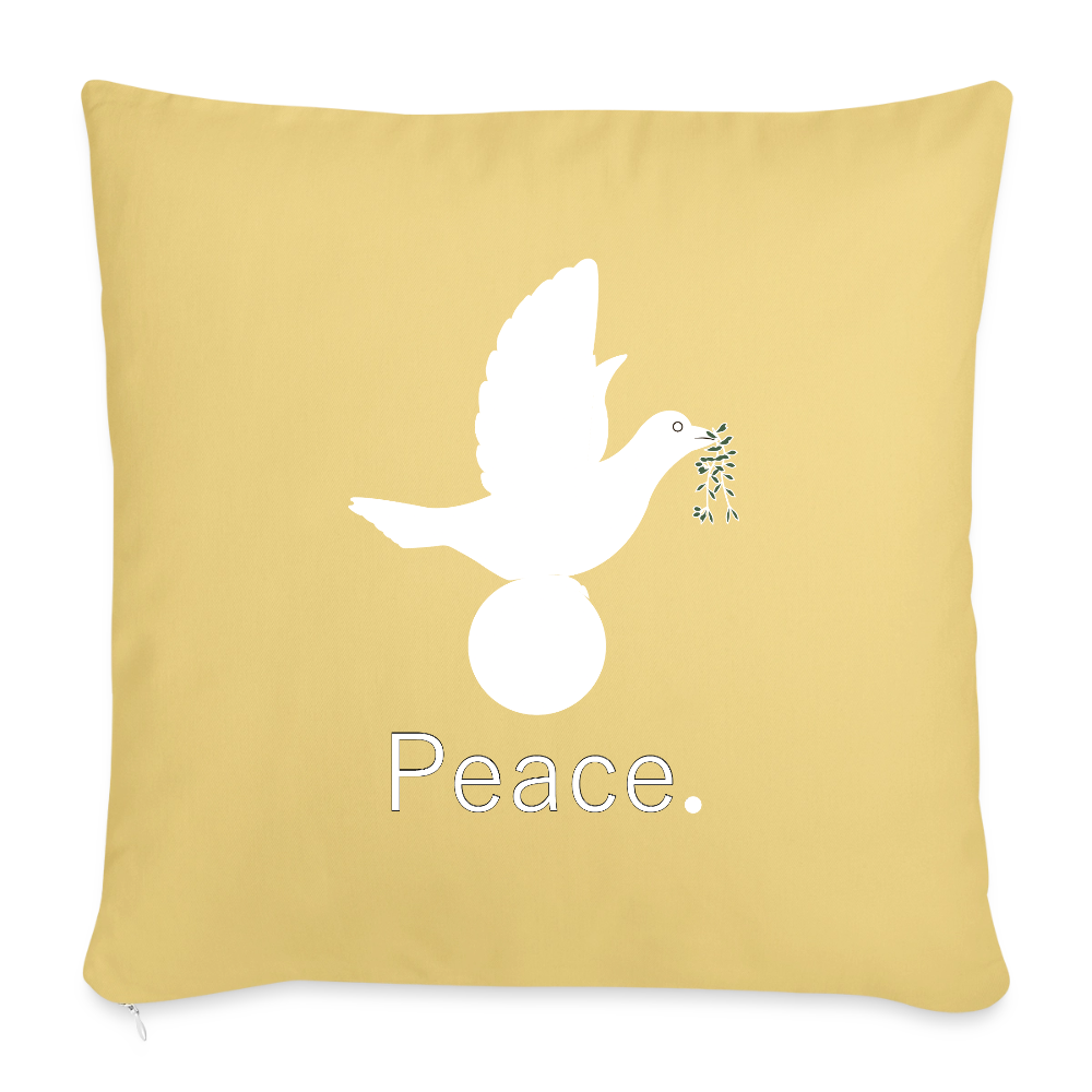 Coussin et housse de 45 x 45 cm - jaune délavé